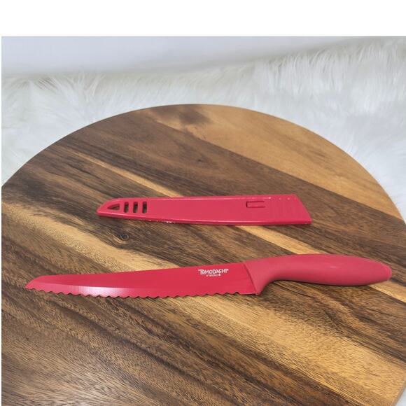 TOMODASHI 8" Bread Red with Cover Kitchen Knife - Picture 1 of 5